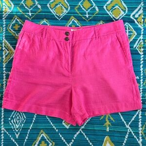 Boden Westbourne Linen Shorts 6”, size US 20-22, Pop Pansy colorway
